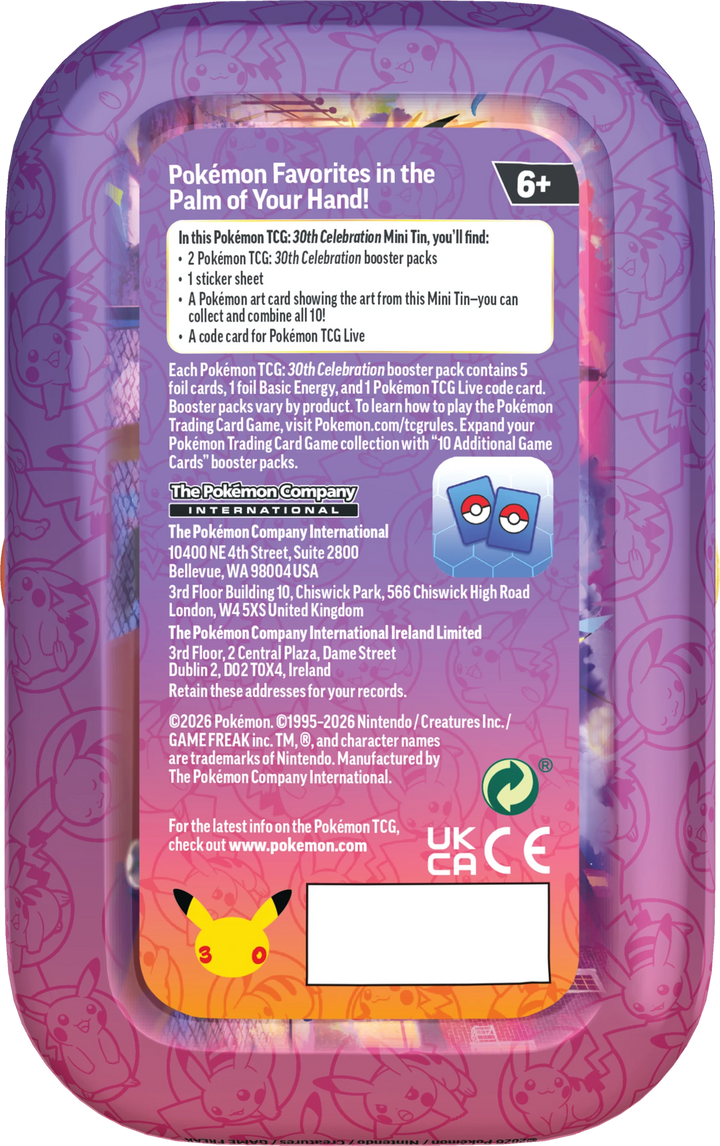 Pokémon TCG: 30th Celebration - Mini Tins (EN)