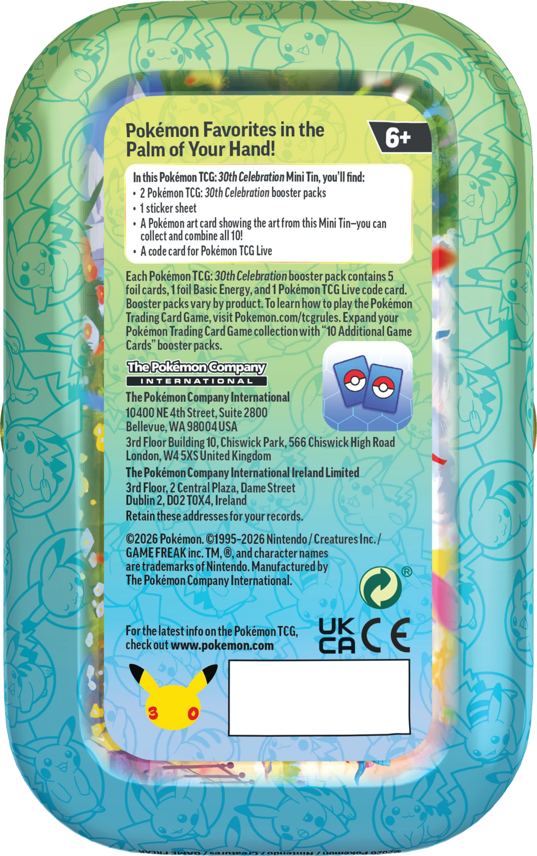Pokémon TCG: 30th Celebration - Mini Tins (EN)