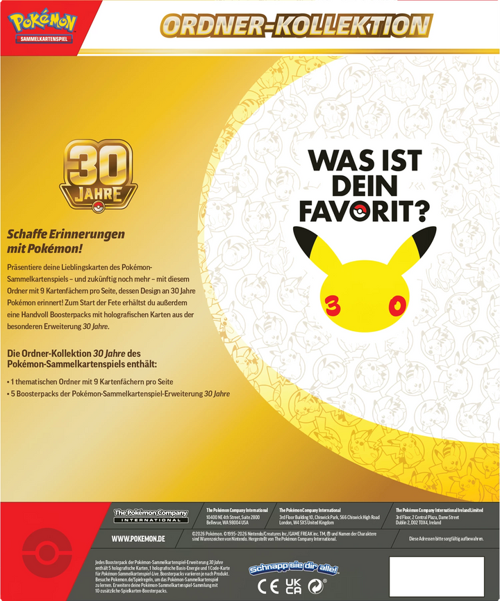 Pokémon TCG: 30 Jahre - Ordner-Kollektion (DE)