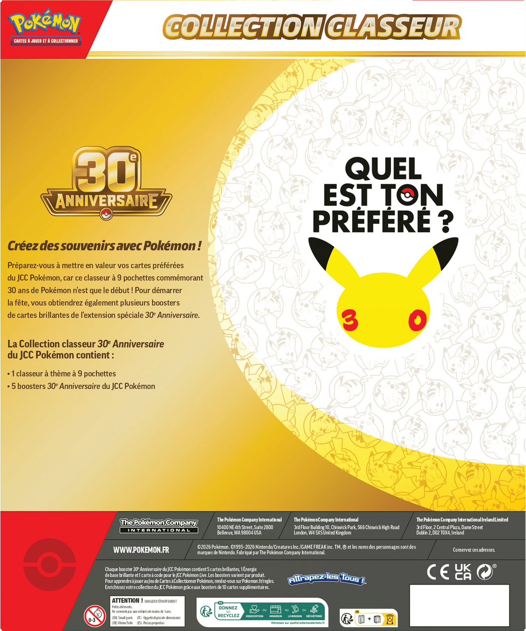 Pokémon TCG: 30e Anniversaire - Collection Classeur (FR)