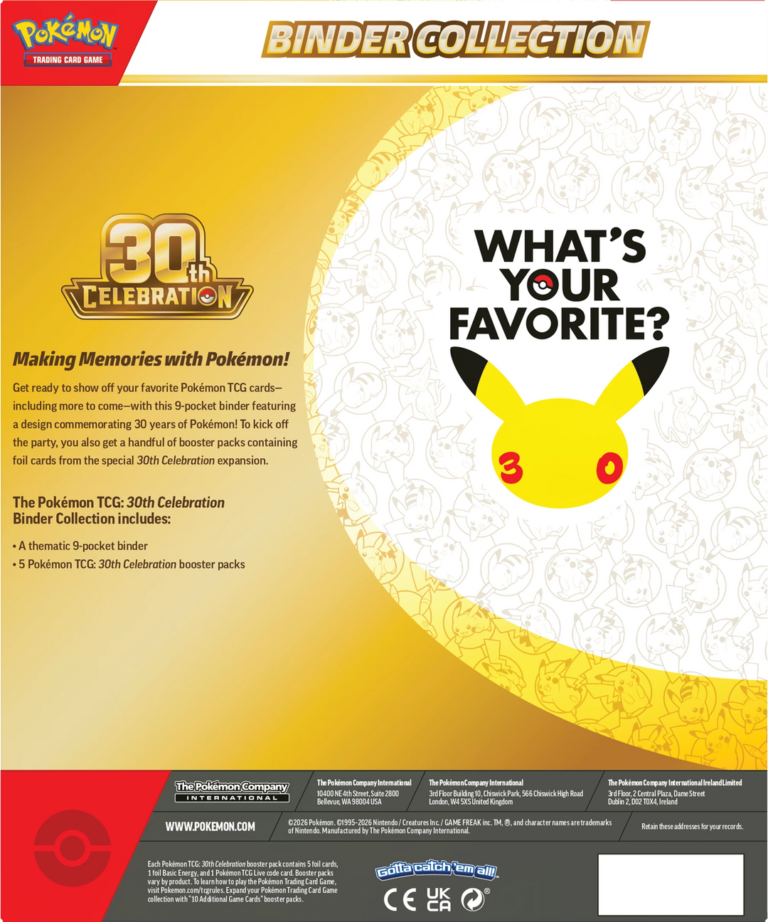 Pokémon TCG: 30th Celebration - Binder Collection (EN)