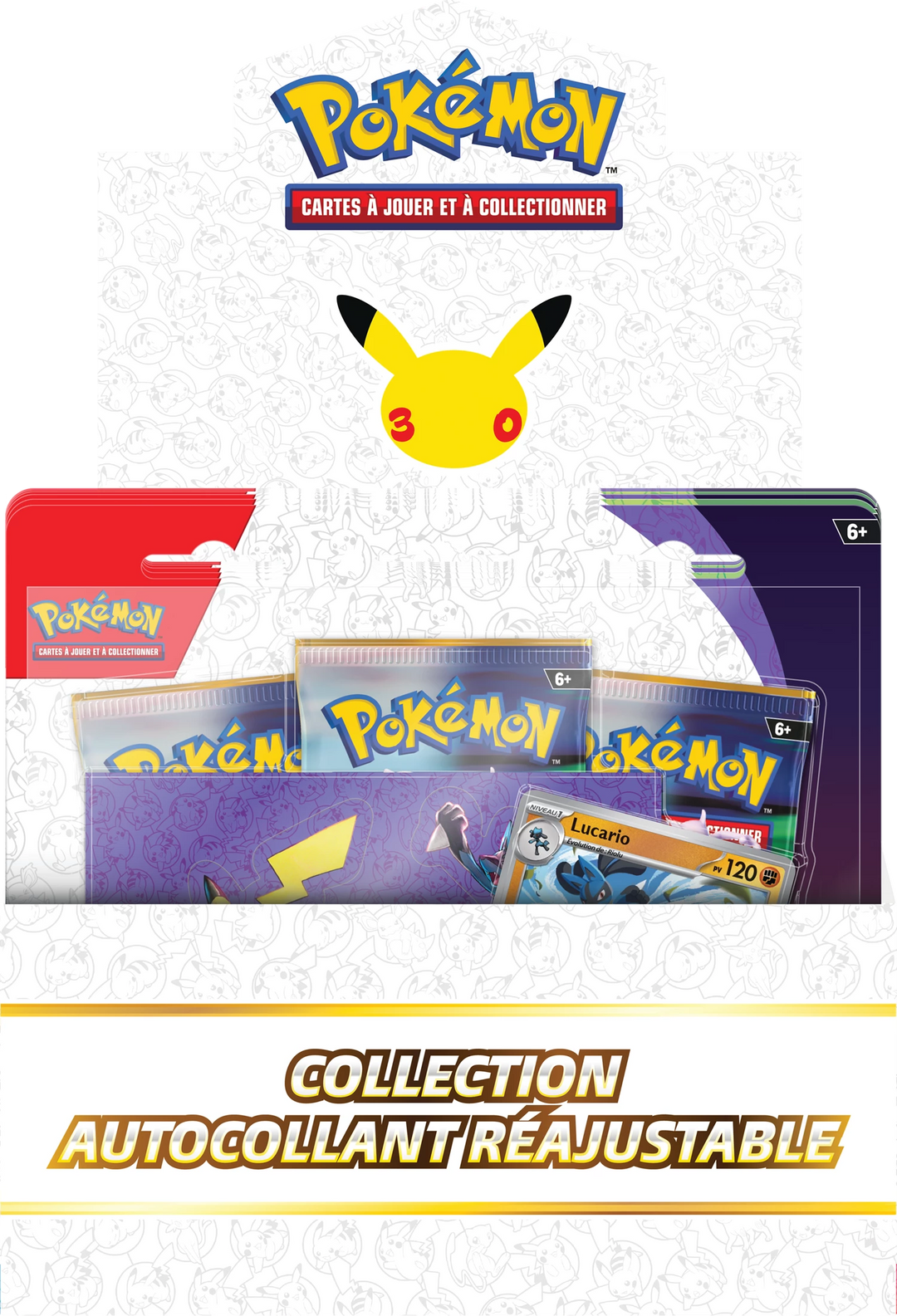 Pokémon TCG: 30e Anniversaire - Collection Autocollant Reajustable (FR)