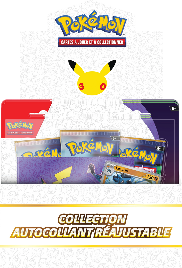 Pokémon TCG: 30e Anniversaire - Collection Autocollant Reajustable (FR)