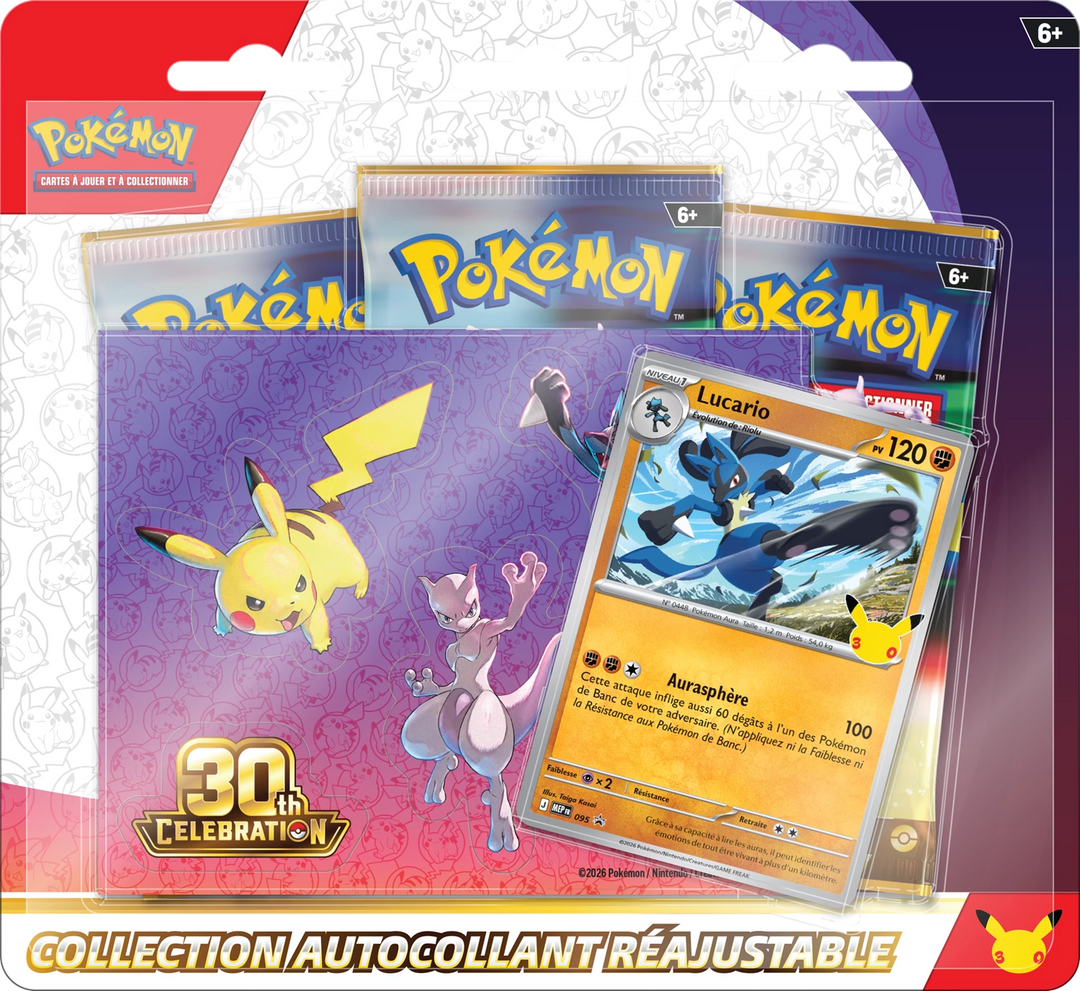 Pokémon TCG: 30e Anniversaire - Collection Autocollant Reajustable (FR)