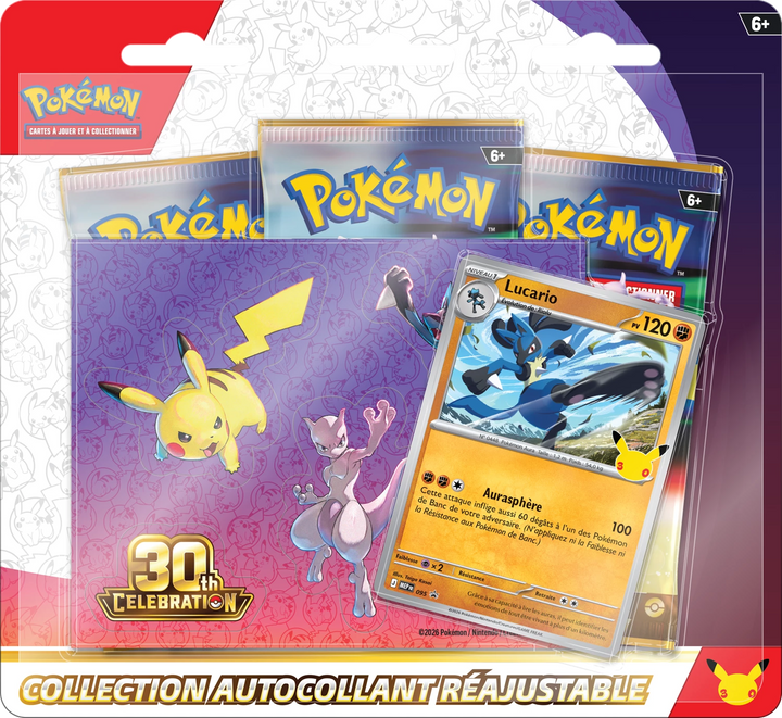 Pokémon TCG: 30e Anniversaire - Collection Autocollant Reajustable (FR)