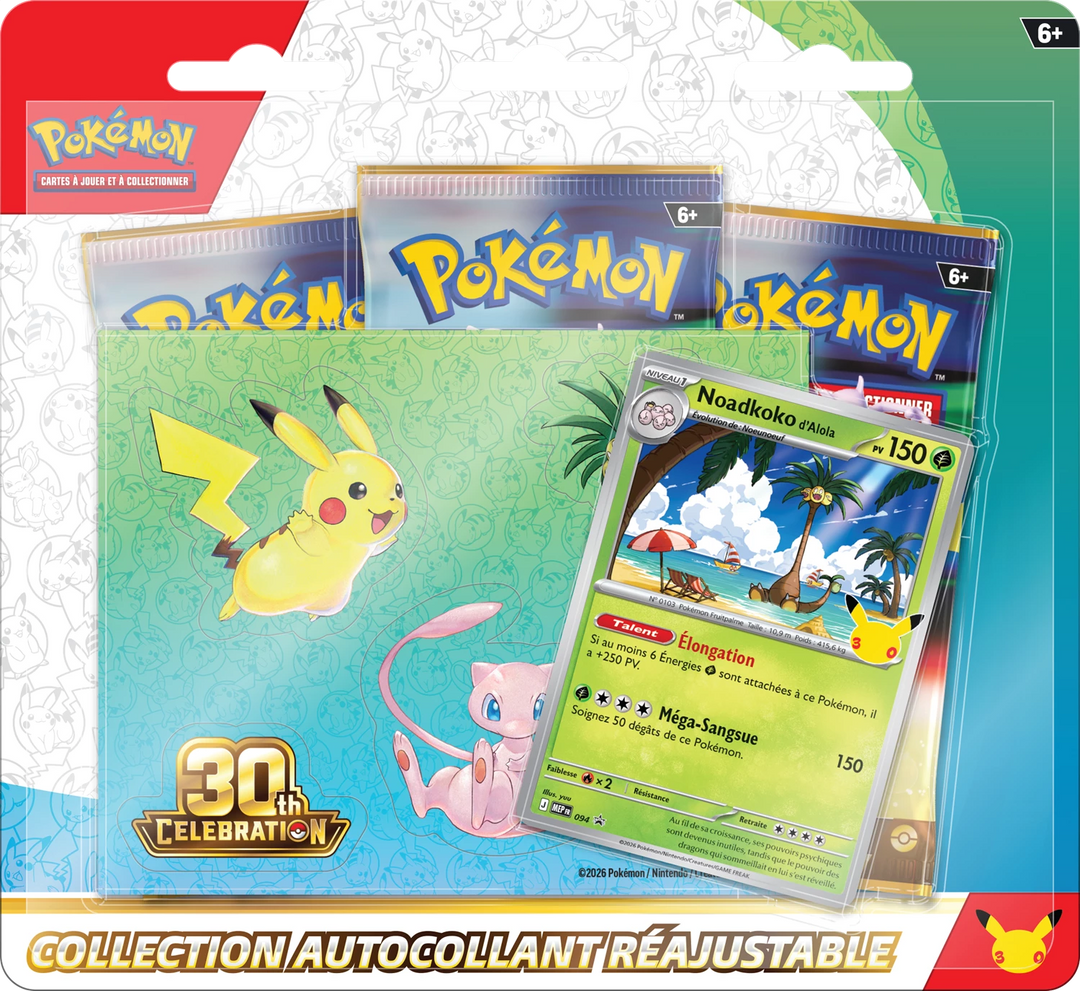 Pokémon TCG: 30e Anniversaire - Collection Autocollant Reajustable (FR)