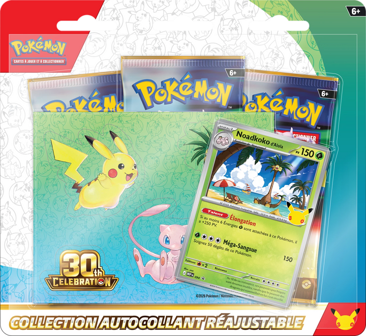 Pokémon TCG: 30e Anniversaire - Collection Autocollant Reajustable (FR)