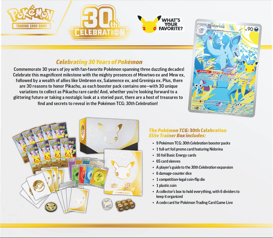 Pokémon TCG: 30th Celebration - Elite Trainer Box (EN)