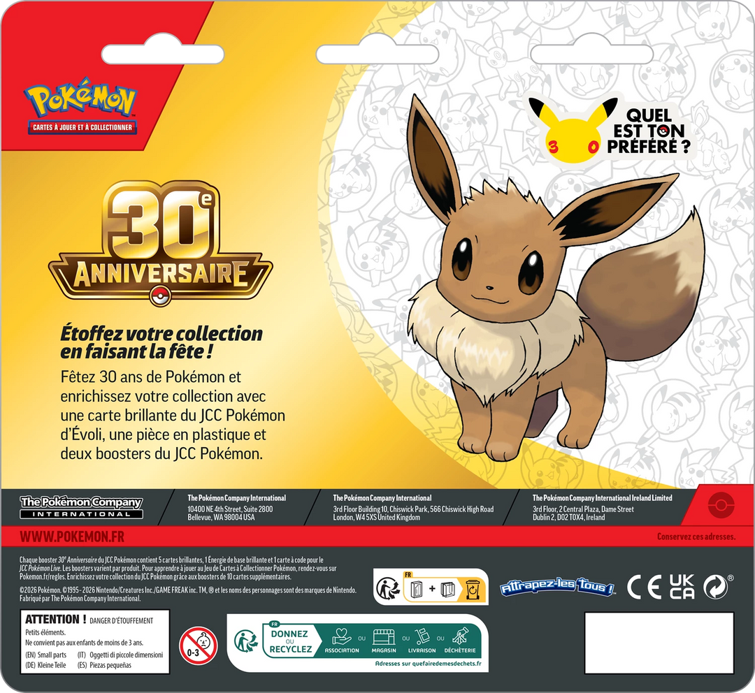 Pokémon TCG: 30e Anniversaire - Blister de 2 Boosters (FR)
