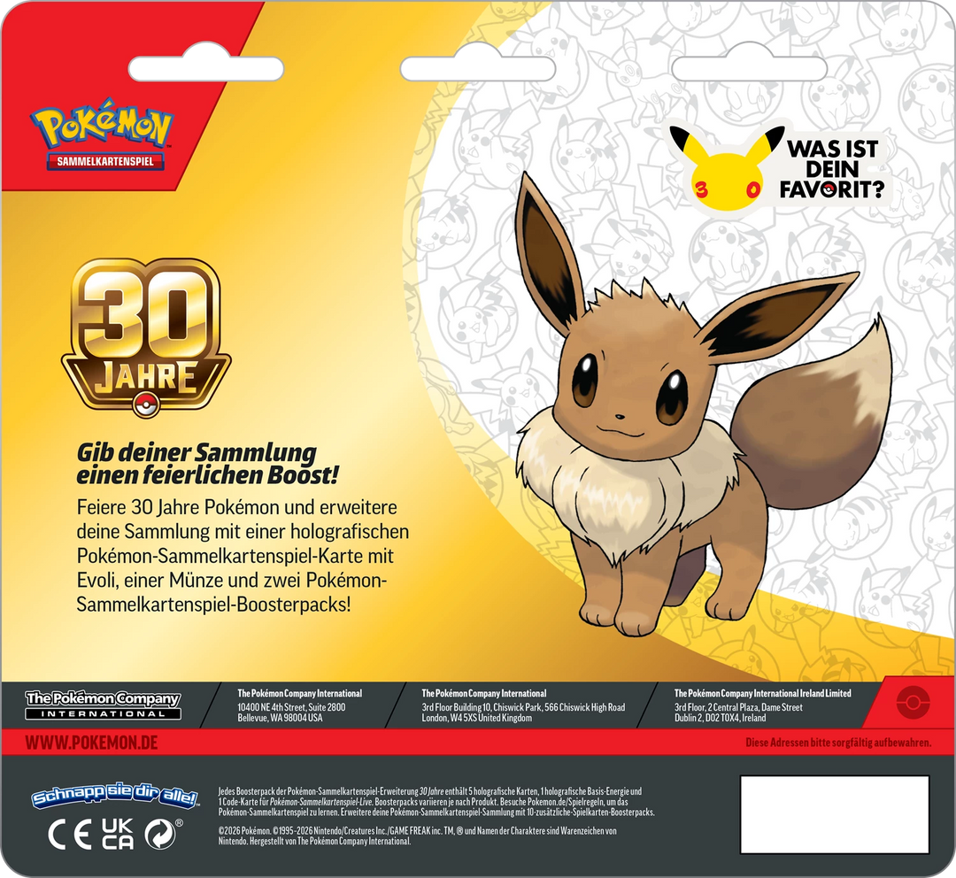 Pokémon TCG: 30 Jahre - 2-Pack Blister (DE)