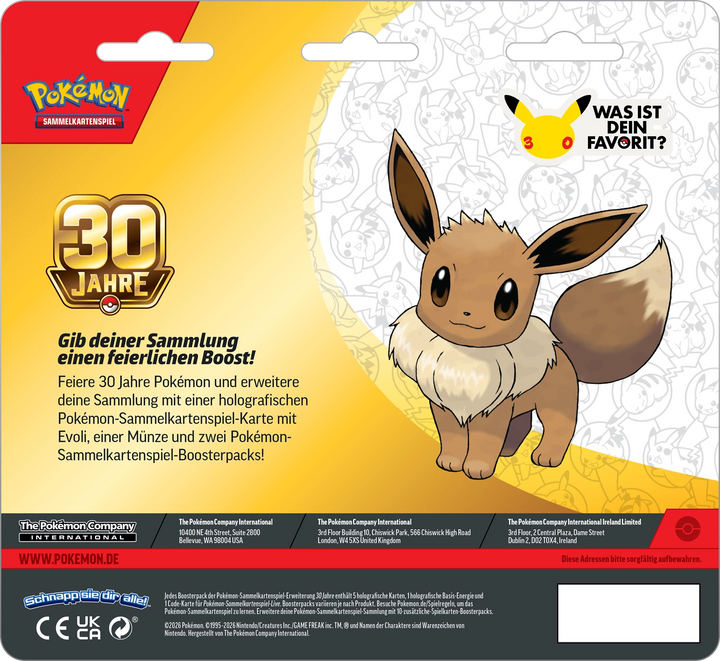 Pokémon TCG: 30 Jahre - 2-Pack Blister (DE)