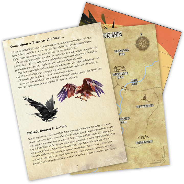 Solo RPG: Be Like A Crow - A Fistful Of Feathers Setting (EN)
