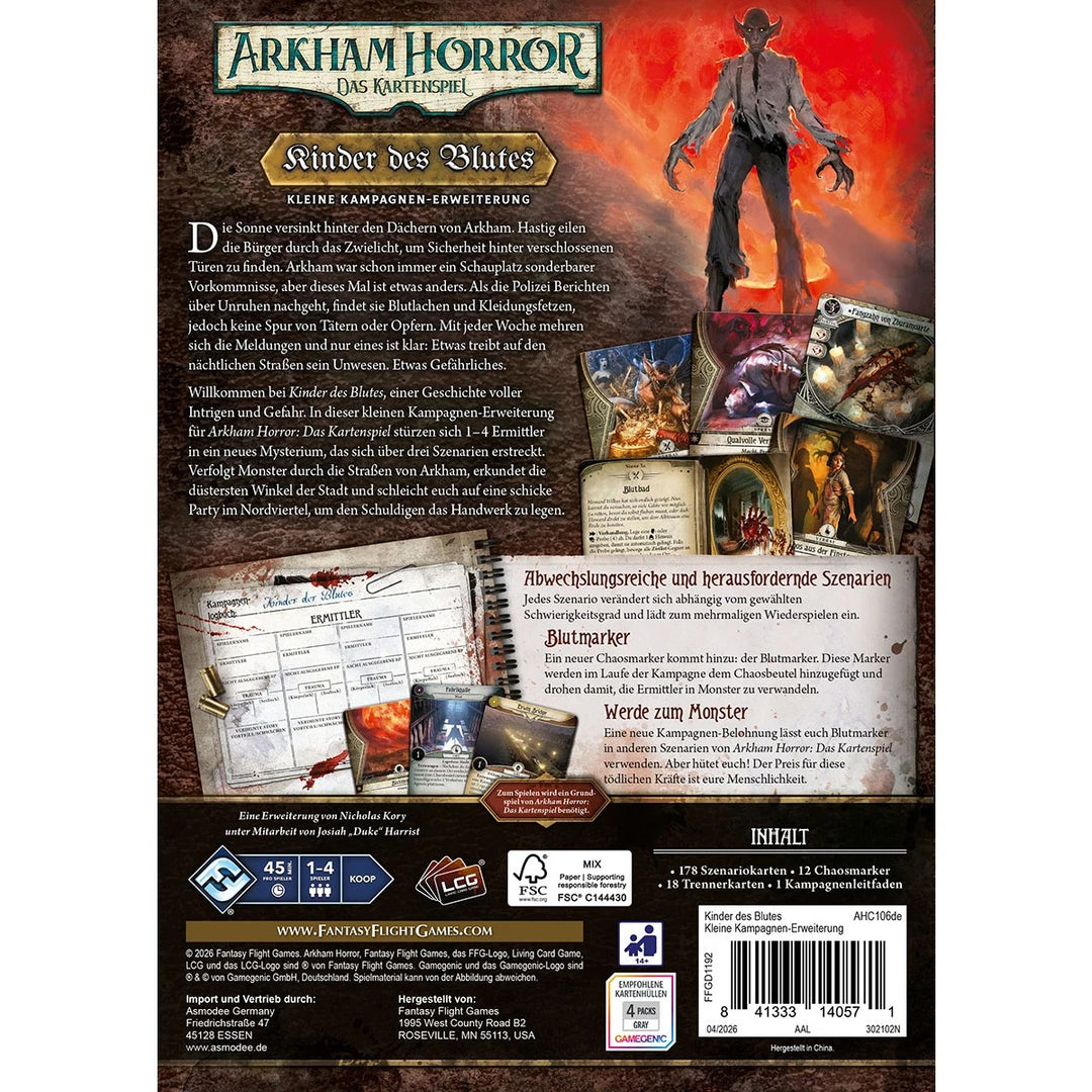 Arkham Horror: Das Kartenspiel - Kampagne - Kinder des Blutes (DE)
