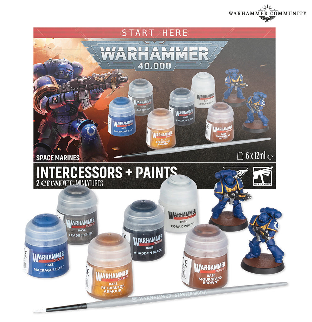 Warhammer 40k: Space Marines - Intercessor & Paints (DE/FR/IT/NL/CZ/SL)