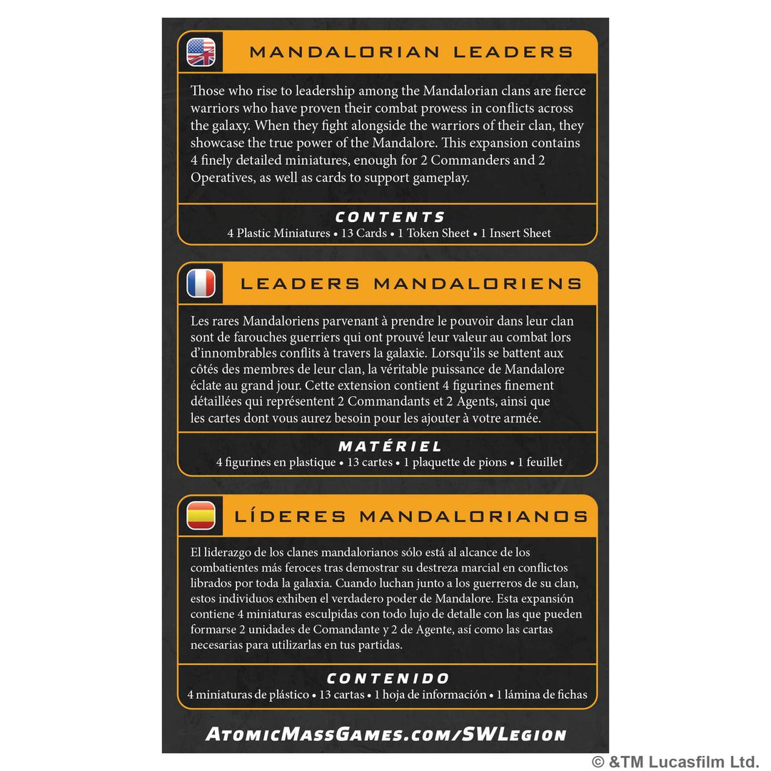 Star Wars: Legion - Mandalorian Leaders (EN/DE/ES/FR)