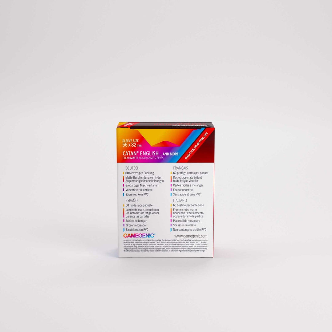 Board Game Sleeves: Gamegenic - Matte - Catan - Red (60)