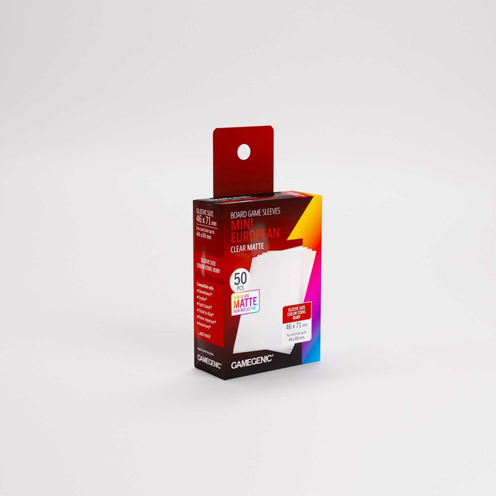 Board Game Sleeves: Gamegenic - Matte - European - Mini - Ruby (50)
