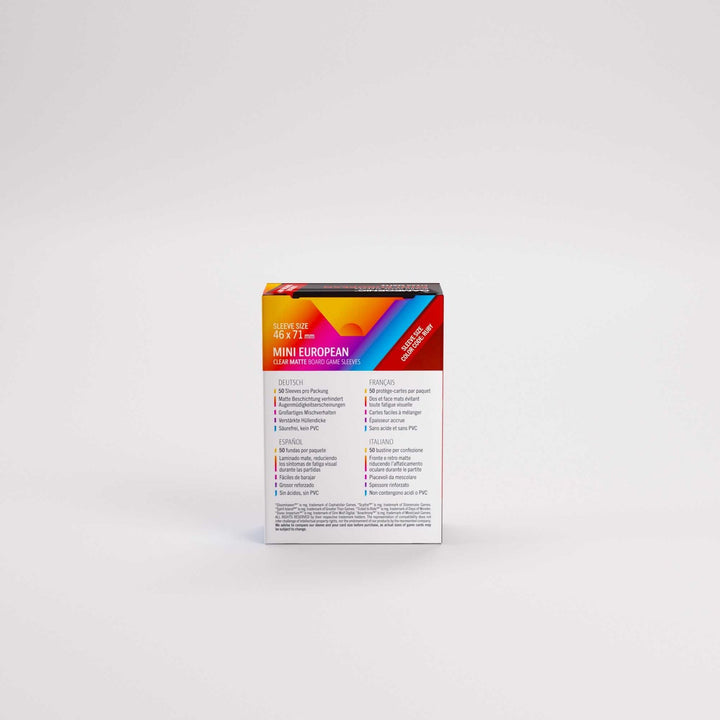 Board Game Sleeves: Gamegenic - Matte - European - Mini - Ruby (50)