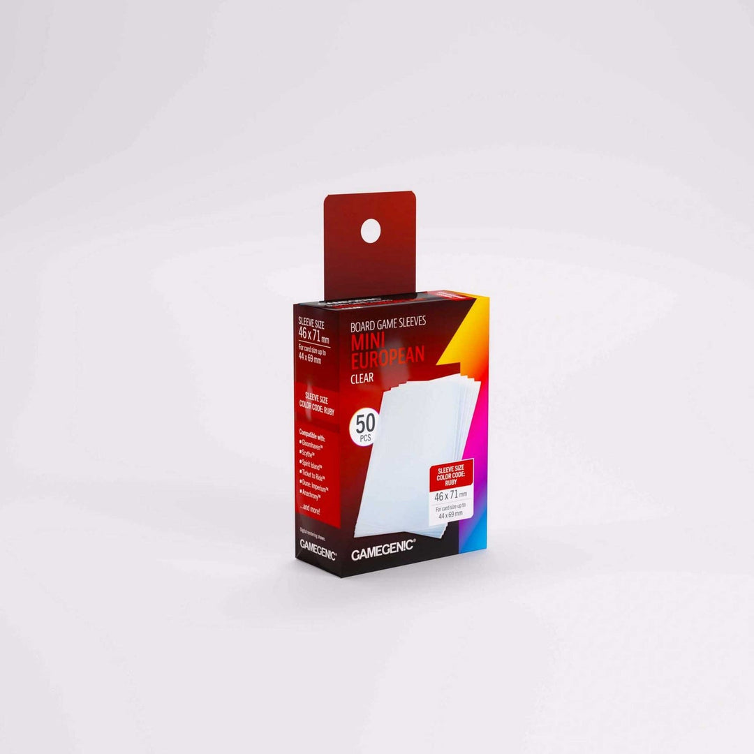Board Game Sleeves: Gamegenic - Prime - European - Mini - Ruby (50)