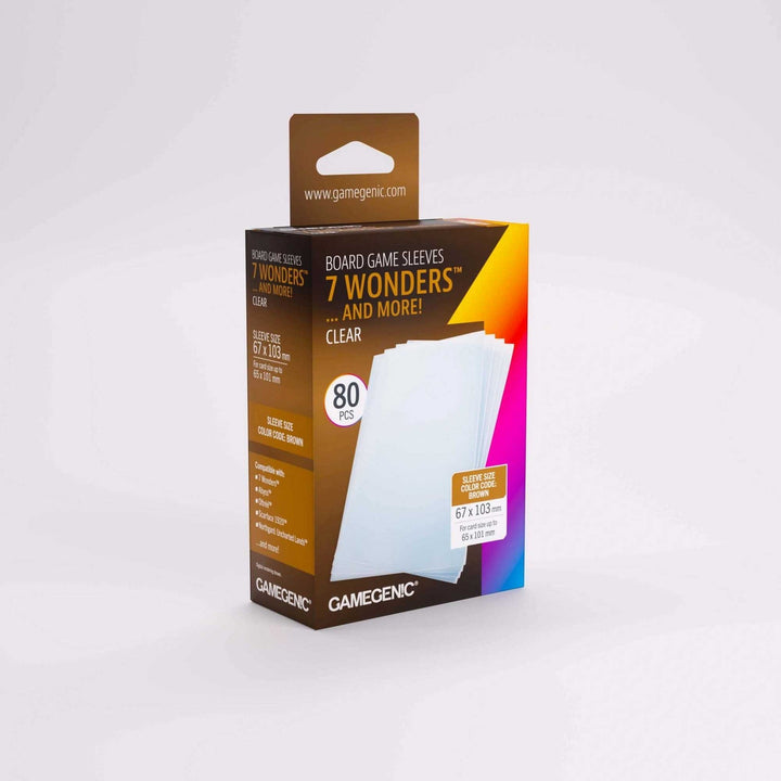 Board Game Sleeves: Gamegenic - Prime - 7 Wonders - Brown (80)