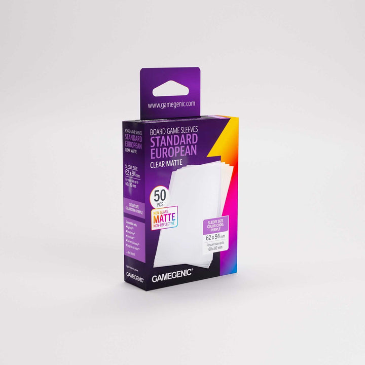 Board Game Sleeves: Gamegenic - Matte - European - Standard - Purple (50)