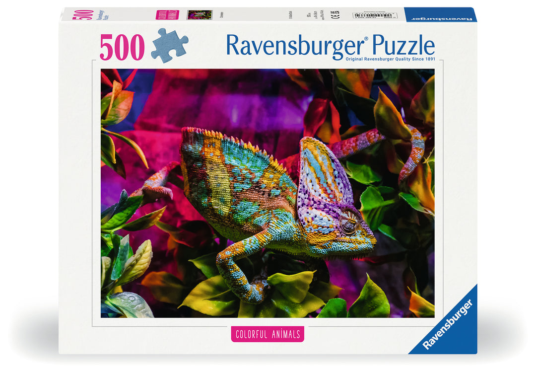 Puzzle: Colorful Animals - Chameleon (500)