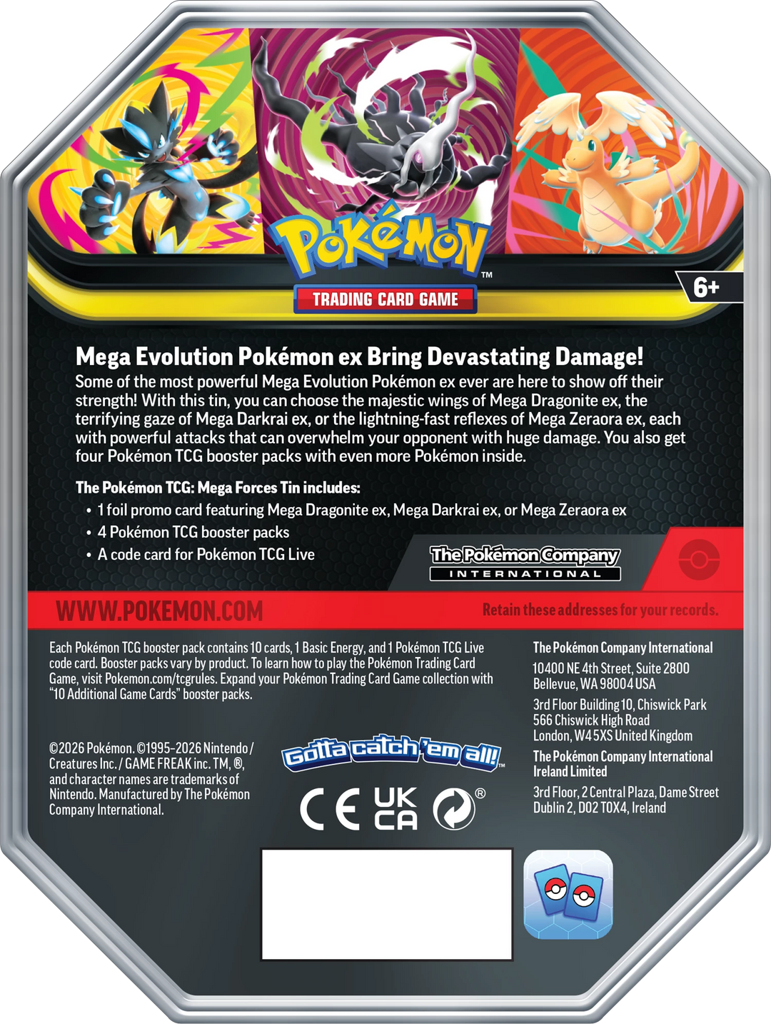 Pokémon TCG: Mega Evolution - Mega-Forces - ex Tin (EN)