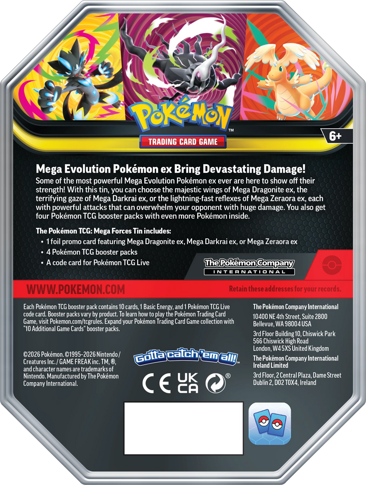 Pokémon TCG: Mega Evolution - Mega-Forces - ex Tin (EN)