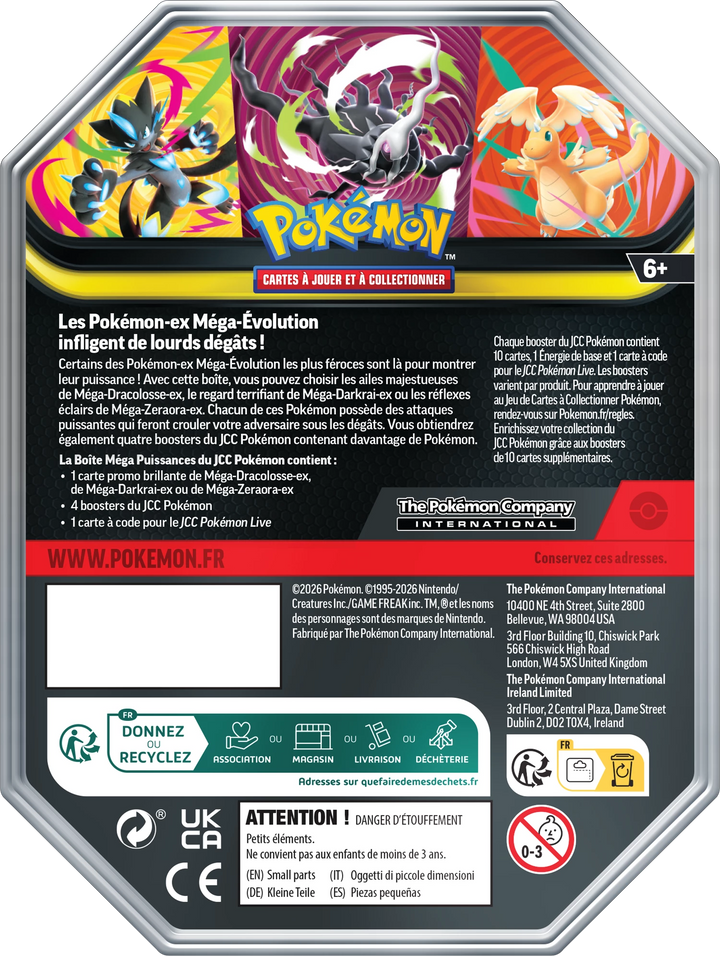 Pokémon TCG: Mega-Evolution - Méga Puissances' - ex Tin (FR)
