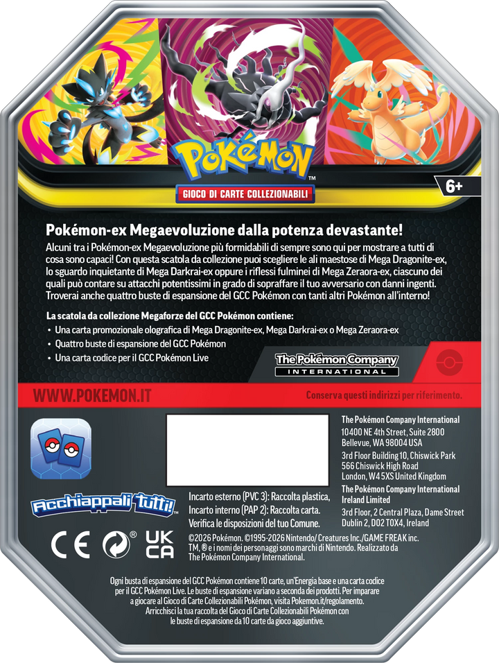 Pokémon TCG: Megaevoluzione - Megaforze - ex Tin (IT)