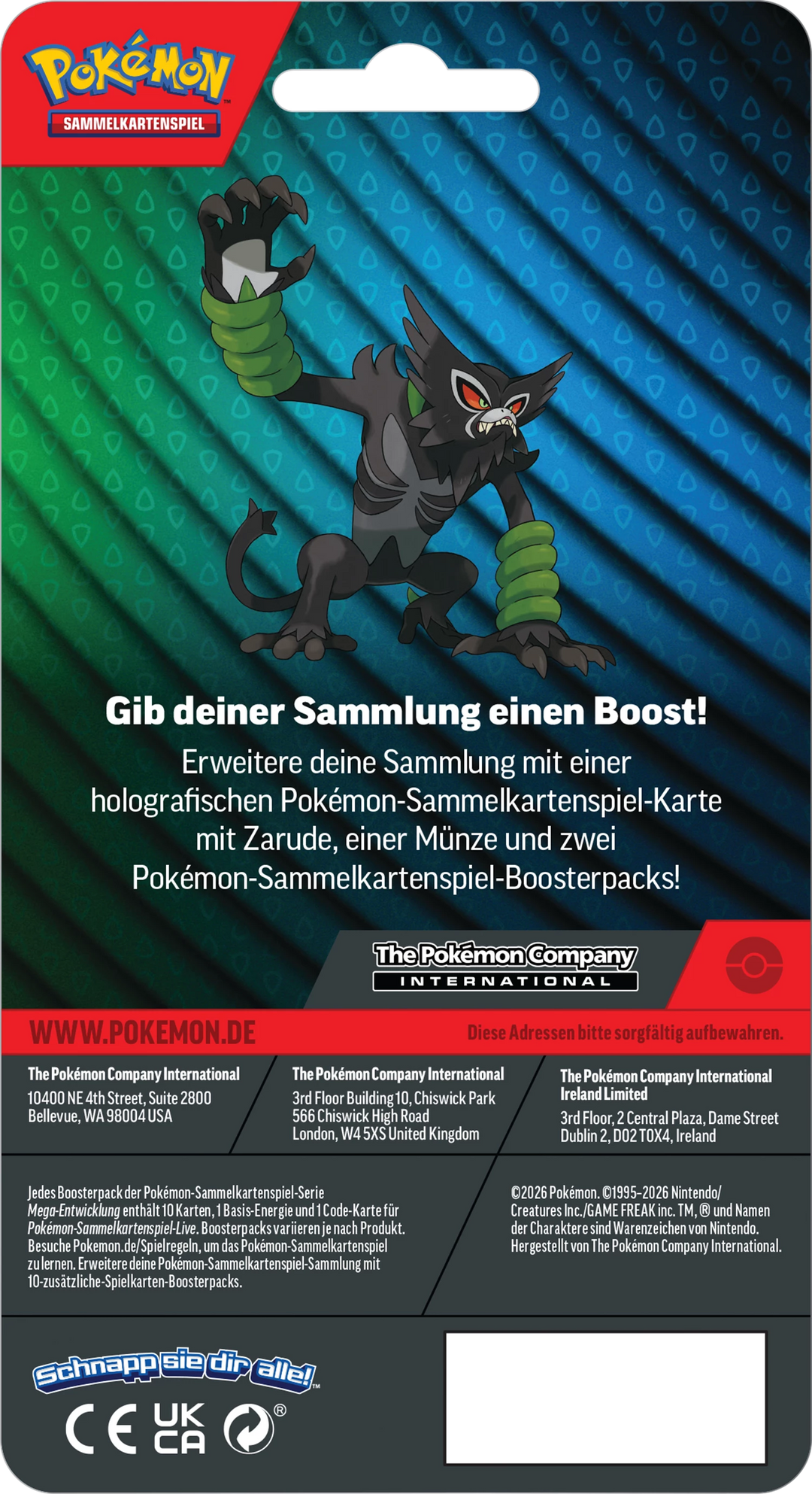 Pokémon TCG: Mega Entwicklung -  2-Pack Blister - Zarude (DE)