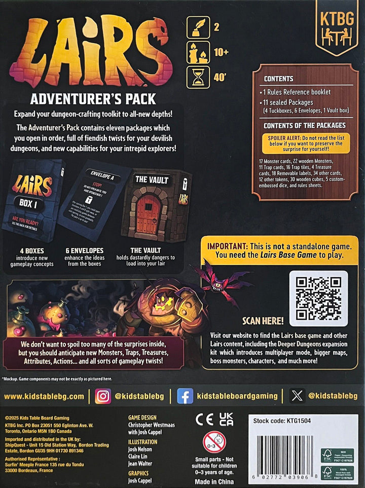 Lairs: Adventurers Pack (EN)