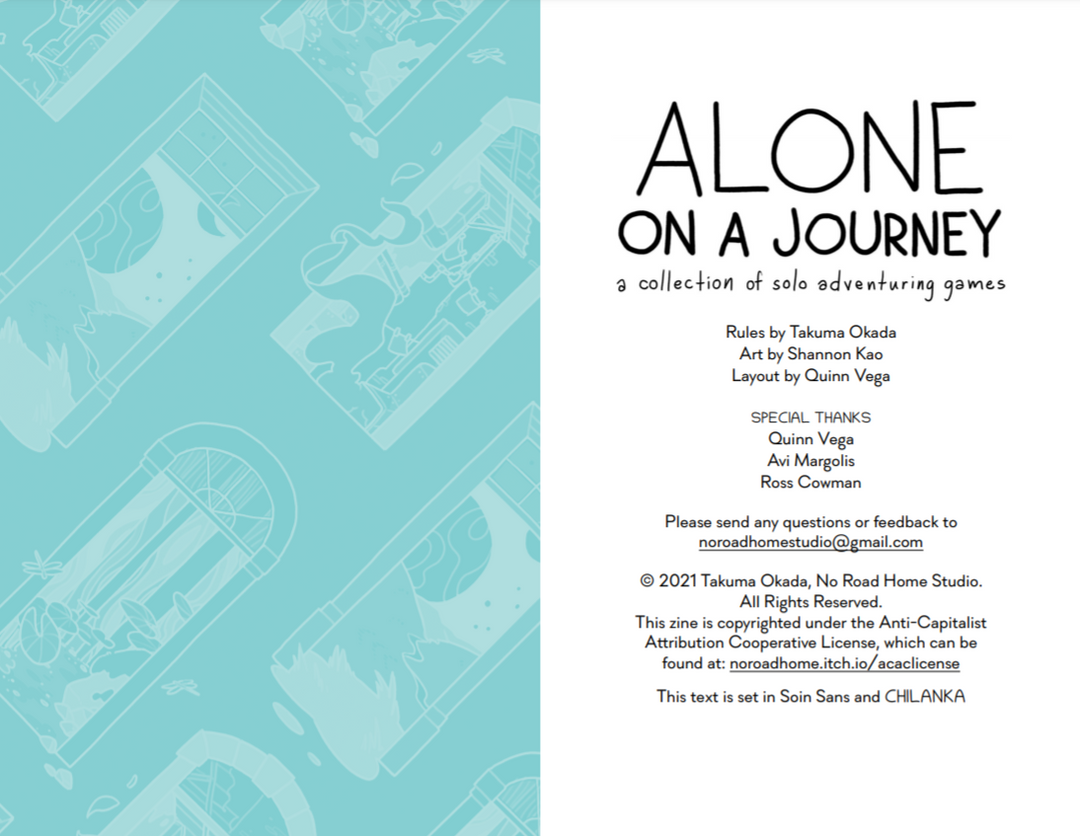 Solo Journaling RPG: Alone on a Journey (EN)