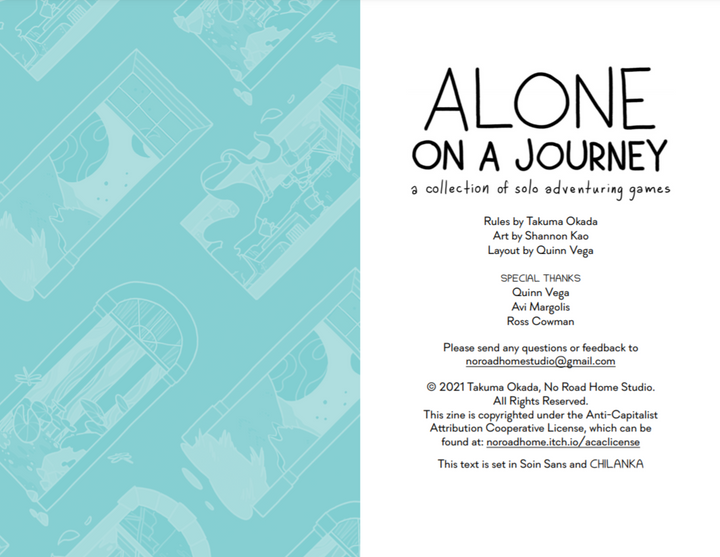Solo Journaling RPG: Alone on a Journey (EN)