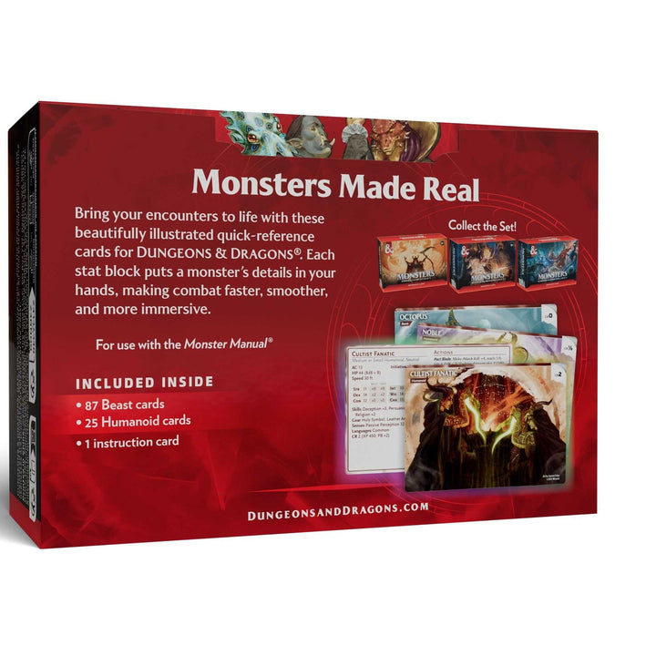 Dungeons & Dragons RPG: Reference Cards - Monsters - Animals & NPCs - CR 0-5 (EN)