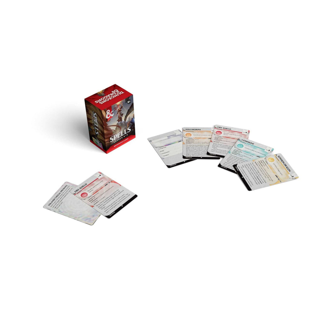 Dungeons & Dragons RPG: Reference Cards - Spells - Levels 4–5 (EN)