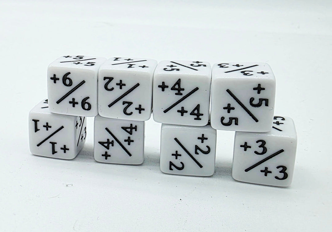 Dice Counters: Positive - White