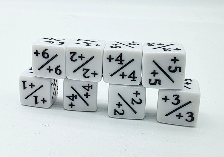 Dice Counters: Positive - White