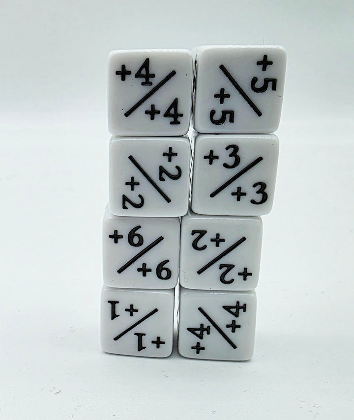 Dice Counters: Positive - White