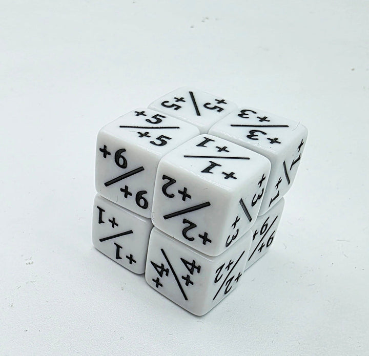 Dice Counters: Positive - White