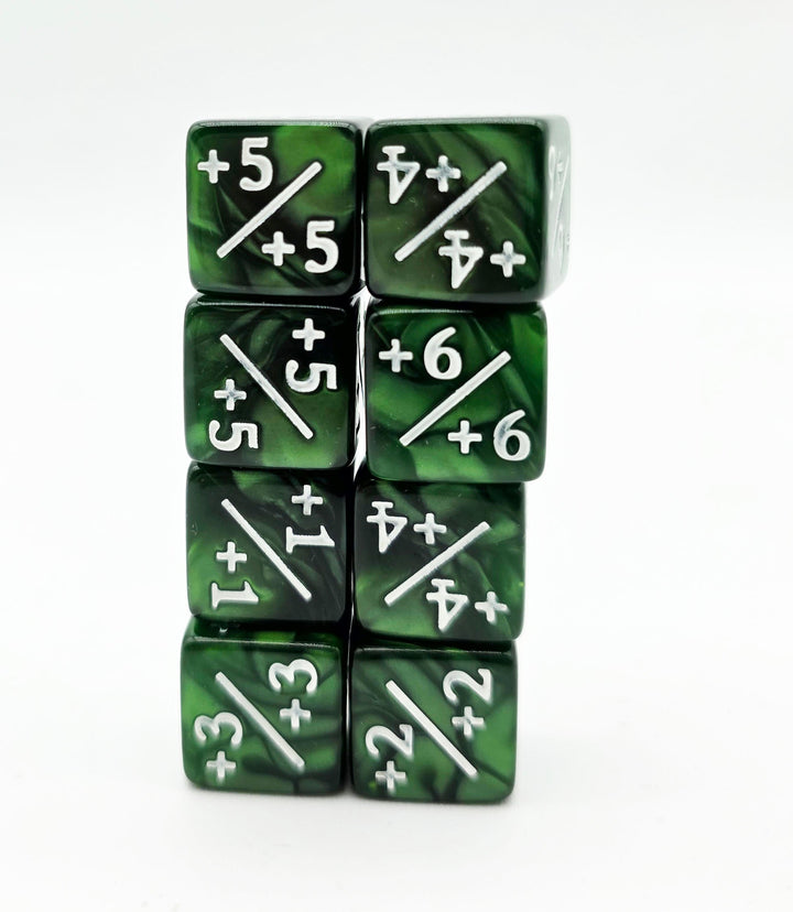 Dice Counters: Positive - Pearl Green