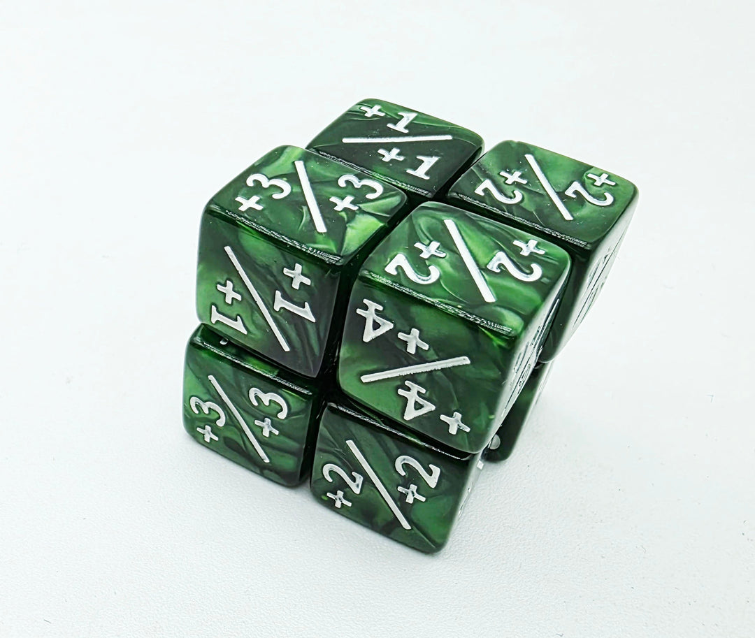 Dice Counters: Positive - Pearl Green