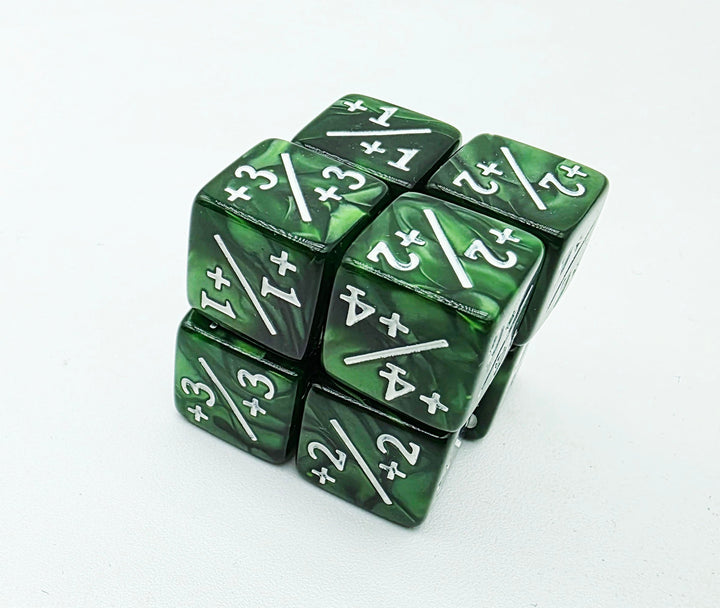 Dice Counters: Positive - Pearl Green