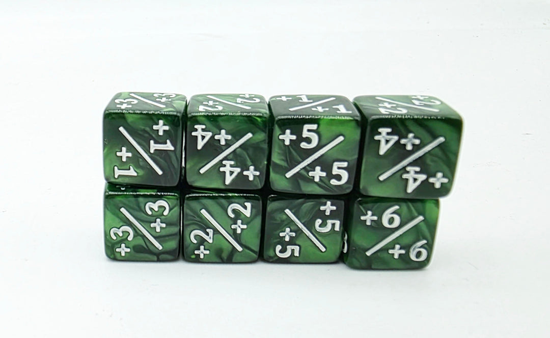 Dice Counters: Positive - Pearl Green