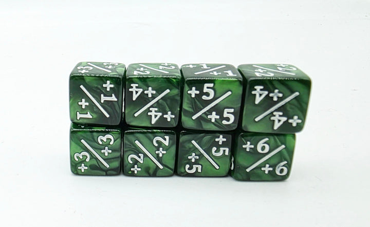 Dice Counters: Positive - Pearl Green