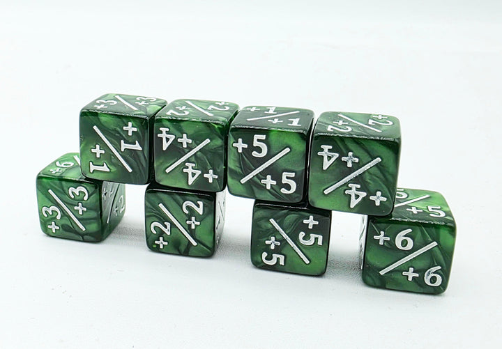 Dice Counters: Positive - Pearl Green