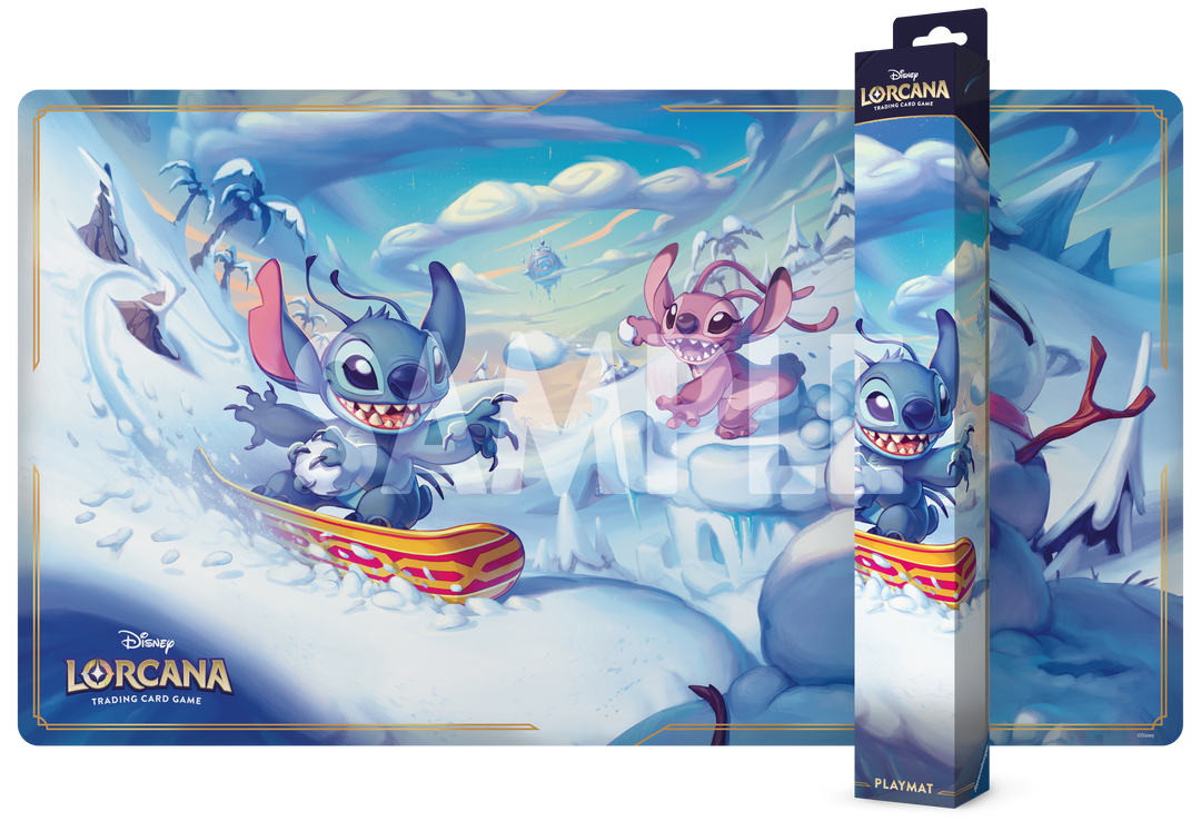 Playmat: Disney Lorcana - Hyperia City - Stitch Snowboarding
