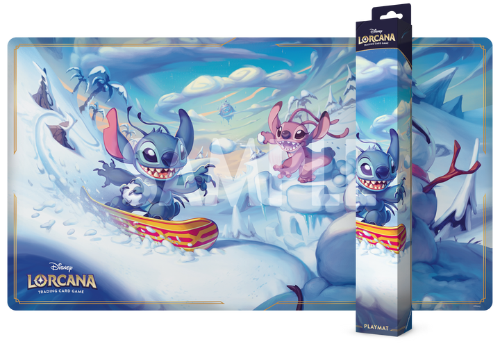 Playmat: Disney Lorcana - Hyperia City - Stitch Snowboarding