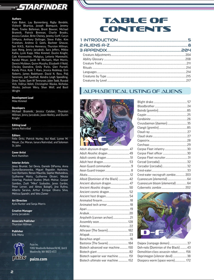 Starfinder RPG: 2nd Edition - Sketch Cover - Alien Core (EN)