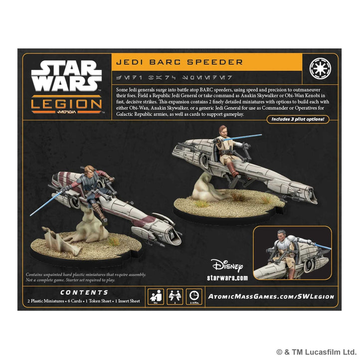 Star Wars: Legion - Jedi General on BARC Speeder (EN/DE/FR/ES)